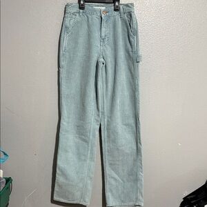 PacSun Mint Green Wide Leg Corduroy Pants